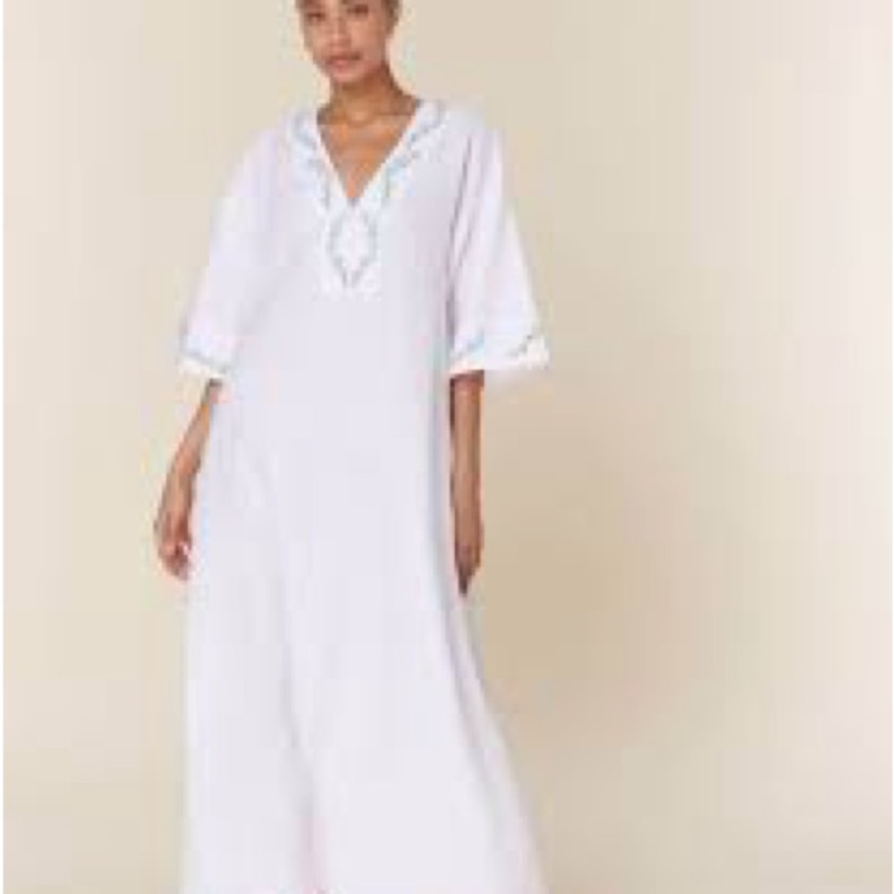 The Kepez Kaftan Dress - Linen - White